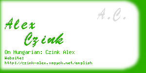 alex czink business card